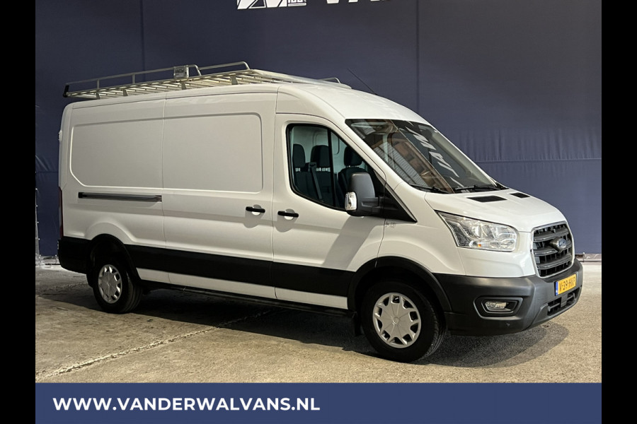 Ford Transit 2.0 TDCI 131pk L3H2 Euro6 Airco | 2800kg Trekhaak | Imperiaal | LED | Trap | Cruisecontrol Parkeersensoren, Bijrijdersbank