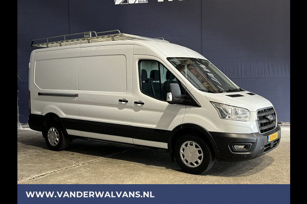 Ford Transit 2.0 TDCI 131pk L3H2 Euro6 Airco | 2800kg Trekhaak | Imperiaal | LED | Trap | Cruisecontrol Parkeersensoren, Bijrijdersbank