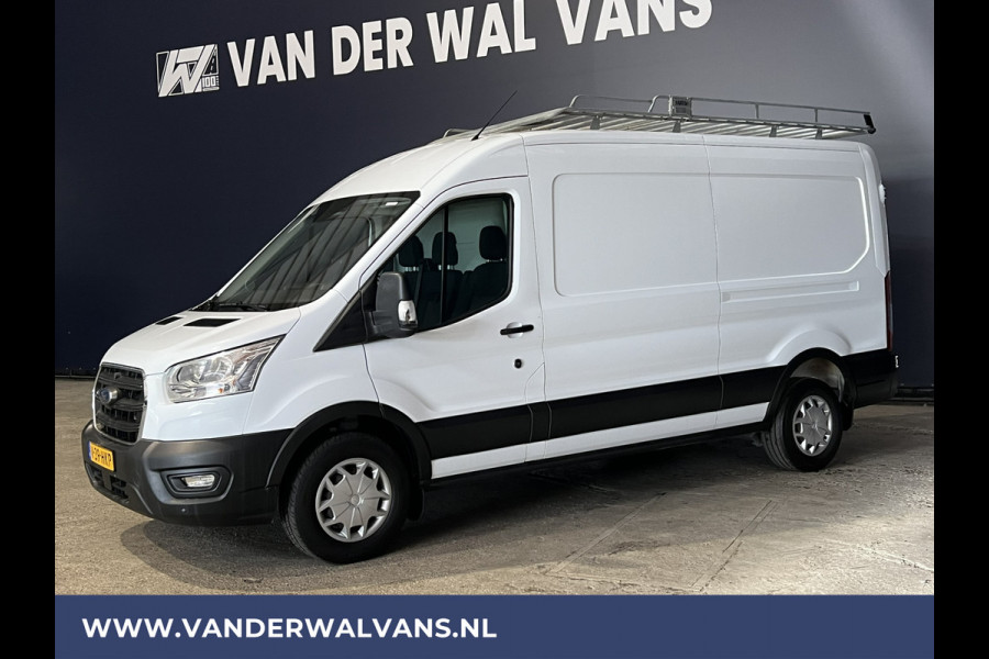 Ford Transit 2.0 TDCI 131pk L3H2 Euro6 Airco | 2800kg Trekhaak | Imperiaal | LED | Trap | Cruisecontrol Parkeersensoren, Bijrijdersbank