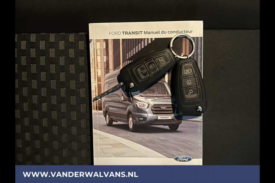 Ford Transit 2.0 TDCI 131pk L3H2 Euro6 Airco | 2800kg Trekhaak | Imperiaal | LED | Trap | Cruisecontrol Parkeersensoren, Bijrijdersbank