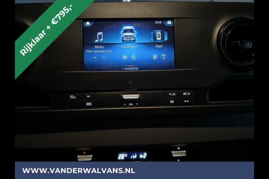 Mercedes-Benz Sprinter 314 CDI 143pk L3H2 Euro6 RIJKLAAR Airco | Camera | Sidebars | Apple Carplay | Android Auto Parkeersensoren, Bijrijdersbank