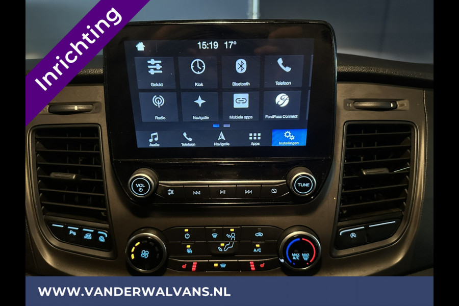 Ford Transit Custom 2.0 TDCI 130 pk L1H1 inrichting Euro6 Airco | Camera | LED | Apple Carplay | Cruisecontrol Parkeersensoren, Bijrijdersbank, 2500kg trekvermogen, stoelverwarming, verwarmde voorruit