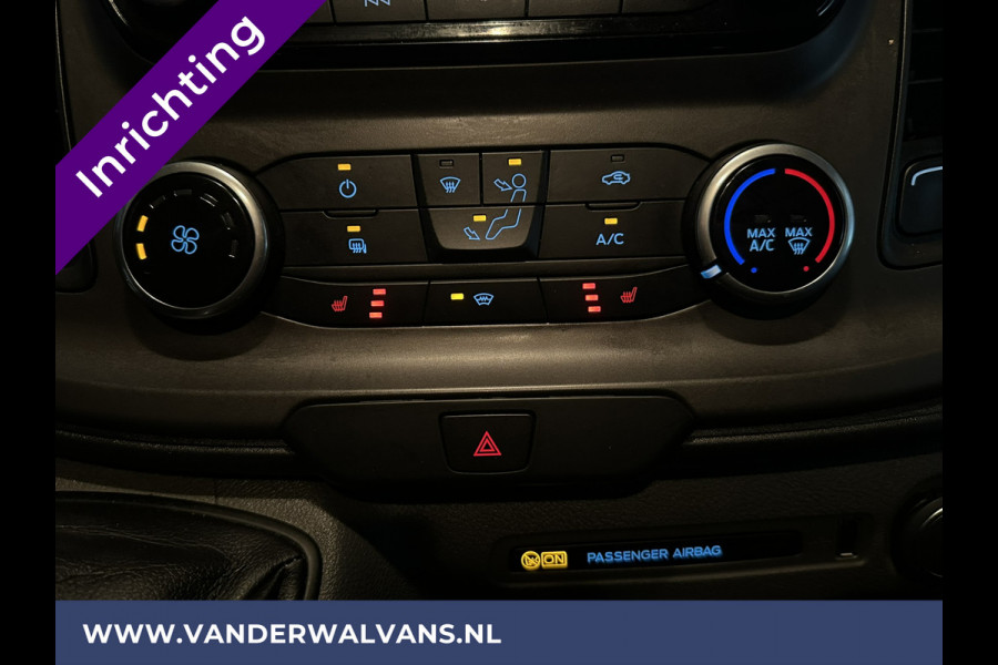 Ford Transit Custom 2.0 TDCI 130 pk L1H1 inrichting Euro6 Airco | Camera | LED | Apple Carplay | Cruisecontrol Parkeersensoren, Bijrijdersbank, 2500kg trekvermogen, stoelverwarming, verwarmde voorruit