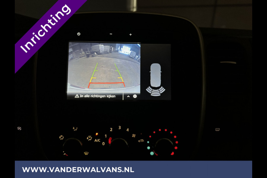 Renault Trafic 2.0 dCi 120pk L2H1 inrichting Euro6 Airco | Navigatie | LED | Camera | Cruisecontrol | Trekhaak Parkeersensoren, Bijrijdersbank