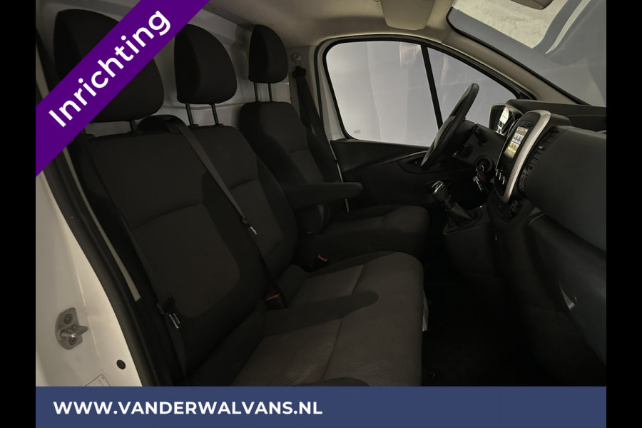 Renault Trafic 2.0 dCi 120pk L2H1 inrichting Euro6 Airco | Navigatie | LED | Camera | Cruisecontrol | Trekhaak Parkeersensoren, Bijrijdersbank