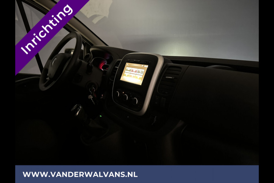 Renault Trafic 2.0 dCi 120pk L2H1 inrichting Euro6 Airco | Navigatie | LED | Camera | Cruisecontrol | Trekhaak Parkeersensoren, Bijrijdersbank