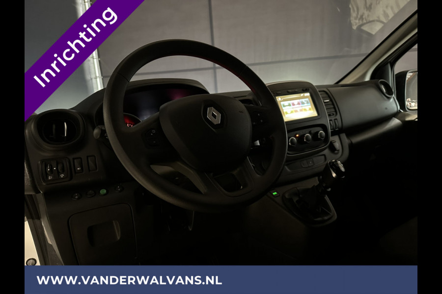 Renault Trafic 2.0 dCi 120pk L2H1 inrichting Euro6 Airco | Navigatie | LED | Camera | Cruisecontrol | Trekhaak Parkeersensoren, Bijrijdersbank