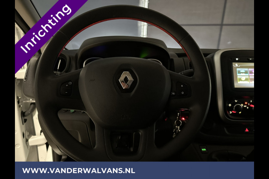 Renault Trafic 2.0 dCi 120pk L2H1 inrichting Euro6 Airco | Navigatie | LED | Camera | Cruisecontrol | Trekhaak Parkeersensoren, Bijrijdersbank
