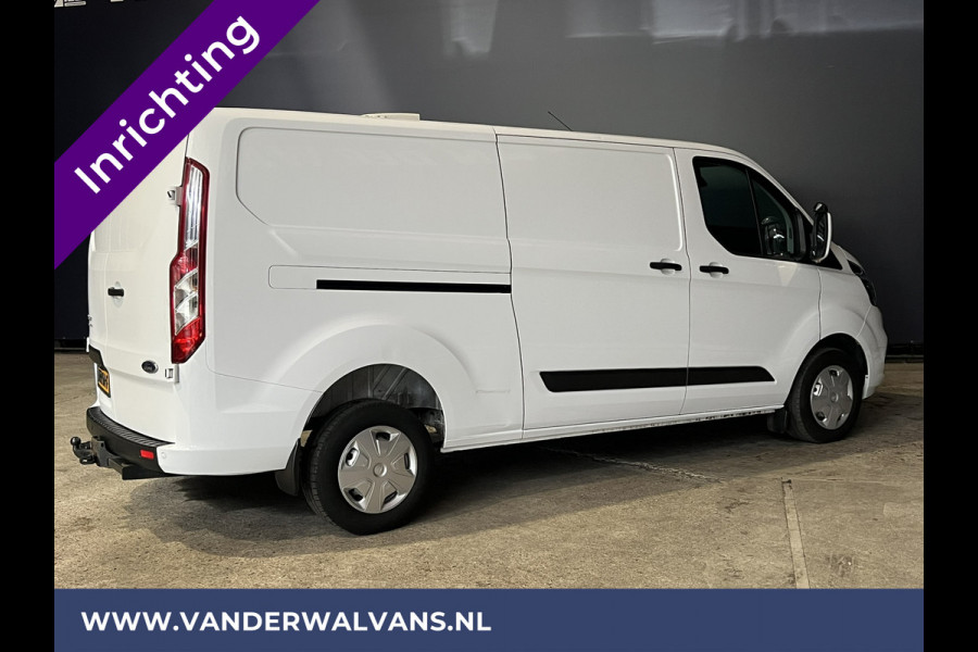 Ford Transit Custom 2.0 TDCI 130pk L2H1 Euro6 inrichting Airco | 2800kg trekhaak | LED | Omvormer | Camera Apple Carplay, Cruisecontrol, Verwarmde voorruit, Stoelverwarming, Parkeersensoren, Bijrijdersbank