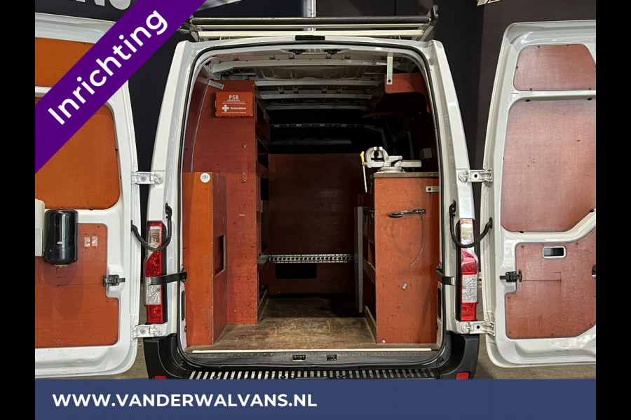 Opel Movano 2.3 CDTI 146pk L2H2 inrichting Euro6 Airco | Imperiaal | Omvormer | Camera | 2500kg Trekhaak Navigatie, Cruisecontrol, Trap, Parkeersensoren, Bijrijdersbank