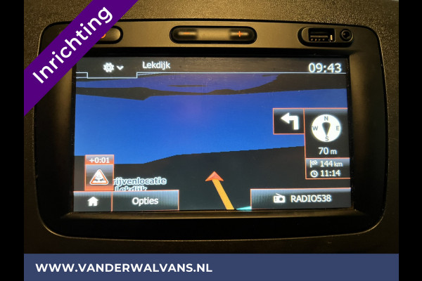 Opel Movano 2.3 CDTI 146pk L2H2 inrichting Euro6 Airco | Imperiaal | Omvormer | Camera | 2500kg Trekhaak Navigatie, Cruisecontrol, Trap, Parkeersensoren, Bijrijdersbank