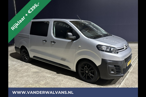 Citroën Jumpy 2.0 BlueHDI **MARGE, GEEN BTW** 123pk L3H1 XL Dubbele cabine Euro6 RIJKLAAR Airco | Apple Carplay Navigatie, Cruisecontrol, 2500kg Trekhaak, Parkeersensoren, 5-Zits, lichtmetalen velgen