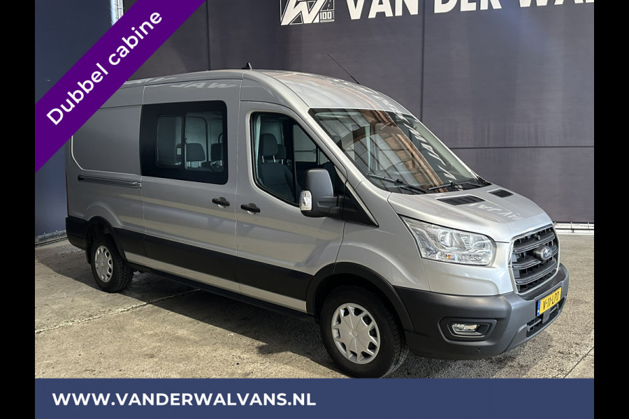 Ford Transit 2.0 TDCI 131pk L3H2 Dubbele Cabine Euro6 Airco | 6-zits | 2500kg Trekhaak | Cruisecontrol | Parkeersensoren Verwarmde voorruit