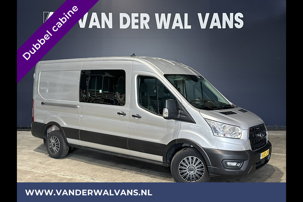 Ford Transit 2.0 TDCI 131pk L3H2 Dubbele Cabine Euro6 Airco | 6-Zits | 2500kg Trekhaak | Cruisecontrol Parkeersensoren, Verwarmde voorruit Ford Transit 2.0 TDCI 131pk L3H2 Dubbele Cabine Euro6 Airco | 6-Zits | 2500kg Trekhaak | Cruisecontrol Parkeersensoren, Verwarmde voorruit