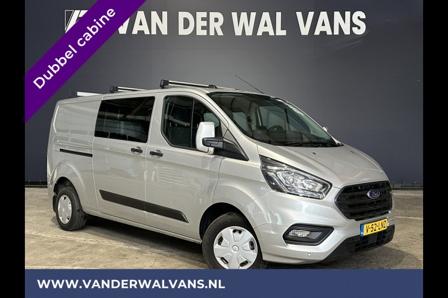 Ford Transit Custom 2.0 TDCI 130pk L2H1 Dubbele Cabine Euro6 Airco | Camera | LED | Apple Carplay | 5-Zits | Dakdragers Isofix, Android Auto, Cruisecontrol, 2800kg Trekhaak, Parkeersensoren, Stoelverwarming, Verwarmde voorruit