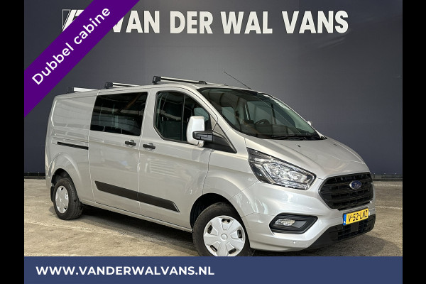 Ford Transit Custom 2.0 TDCI 130pk L2H1 Dubbele Cabine Euro6 Airco | Camera | LED | Apple Carplay | 5-Zits | Dakdragers Isofix, Android Auto, Cruisecontrol, 2800kg Trekhaak, Parkeersensoren, Stoelverwarming, Verwarmde voorruit