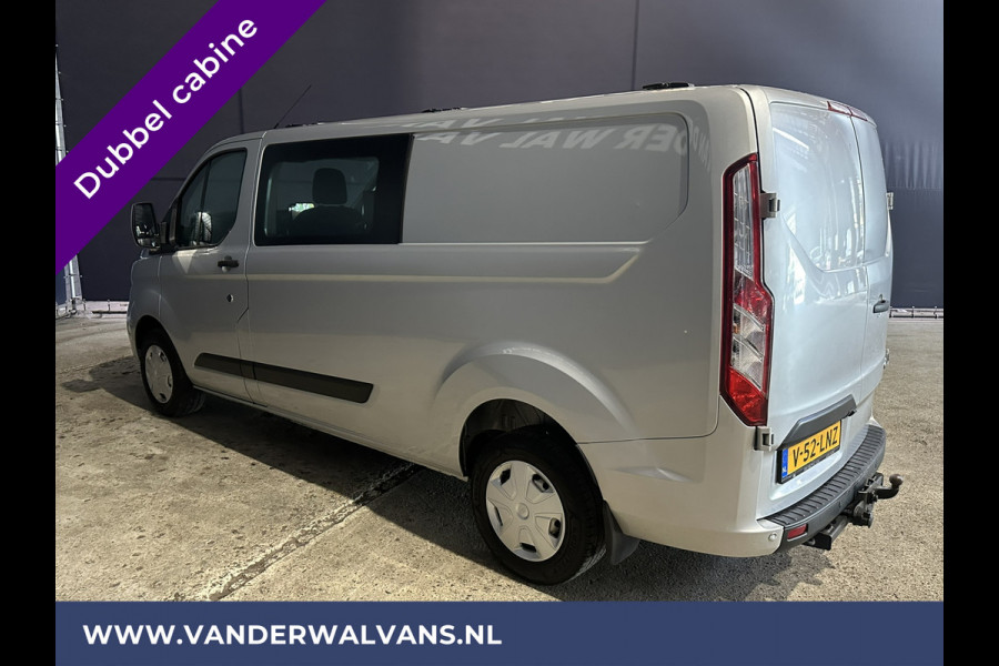 Ford Transit Custom 2.0 TDCI 130pk L2H1 Dubbele Cabine Euro6 Airco | Camera | LED | Apple Carplay | 5-Zits | Dakdragers Isofix, Android Auto, Cruisecontrol, 2800kg Trekhaak, Parkeersensoren, Stoelverwarming, Verwarmde voorruit