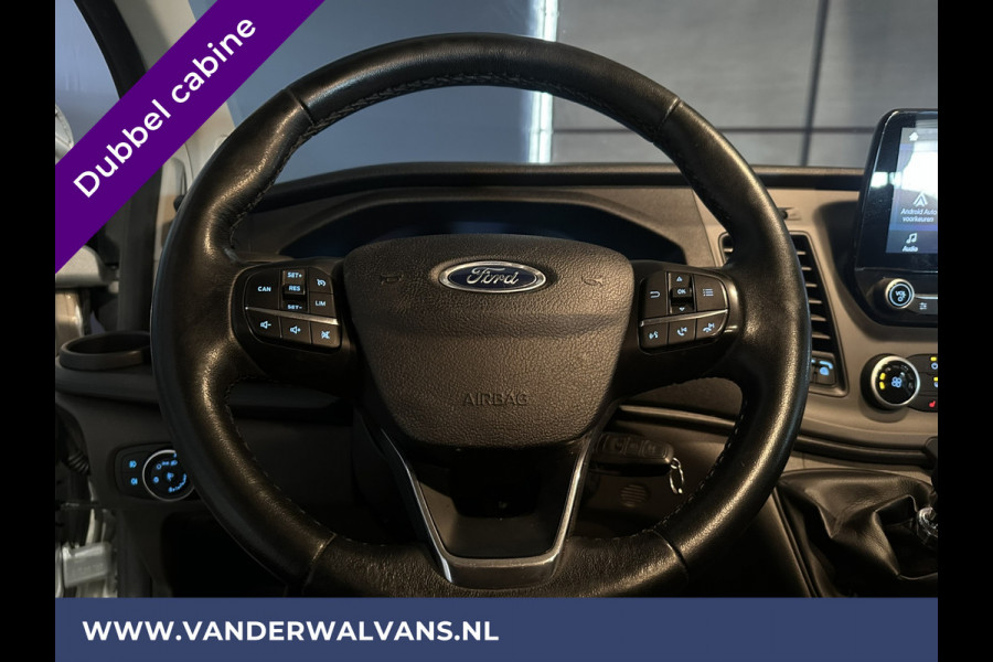 Ford Transit Custom 2.0 TDCI 130pk L2H1 Dubbele Cabine Euro6 Airco | Camera | LED | Apple Carplay | 5-Zits | Dakdragers Isofix, Android Auto, Cruisecontrol, 2800kg Trekhaak, Parkeersensoren, Stoelverwarming, Verwarmde voorruit