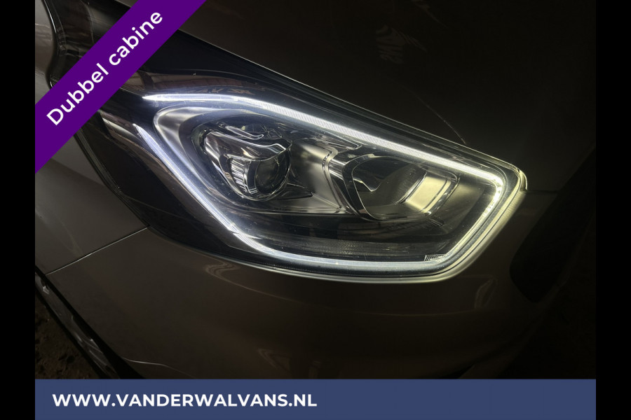 Ford Transit Custom 2.0 TDCI 130pk L2H1 Dubbele Cabine Euro6 Airco | Camera | LED | Apple Carplay | 5-Zits | Dakdragers Isofix, Android Auto, Cruisecontrol, 2800kg Trekhaak, Parkeersensoren, Stoelverwarming, Verwarmde voorruit