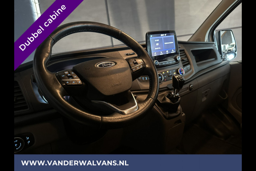 Ford Transit Custom 2.0 TDCI 130pk L2H1 Dubbele Cabine Euro6 Airco | Camera | LED | Apple Carplay | 5-Zits | Dakdragers Isofix, Android Auto, Cruisecontrol, 2800kg Trekhaak, Parkeersensoren, Stoelverwarming, Verwarmde voorruit