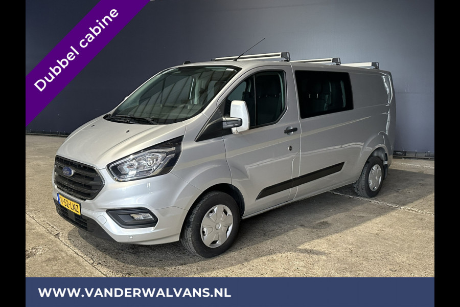 Ford Transit Custom 2.0 TDCI 130pk L2H1 Dubbele Cabine Euro6 Airco | Camera | LED | Apple Carplay | 5-Zits | Dakdragers Isofix, Android Auto, Cruisecontrol, 2800kg Trekhaak, Parkeersensoren, Stoelverwarming, Verwarmde voorruit