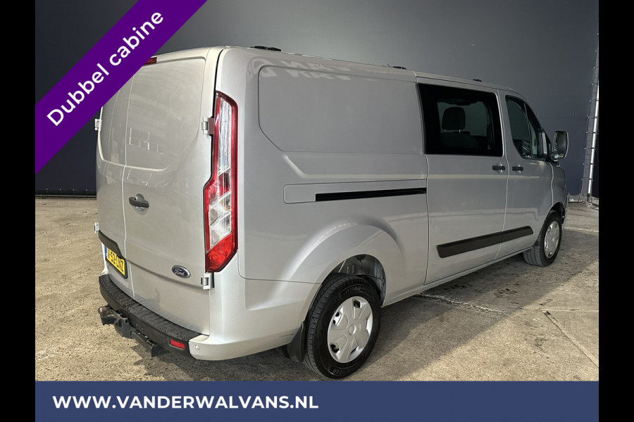 Ford Transit Custom 2.0 TDCI 130pk L2H1 Dubbele Cabine Euro6 Airco | Camera | LED | Apple Carplay | 5-Zits | Dakdragers Isofix, Android Auto, Cruisecontrol, 2800kg Trekhaak, Parkeersensoren, Stoelverwarming, Verwarmde voorruit