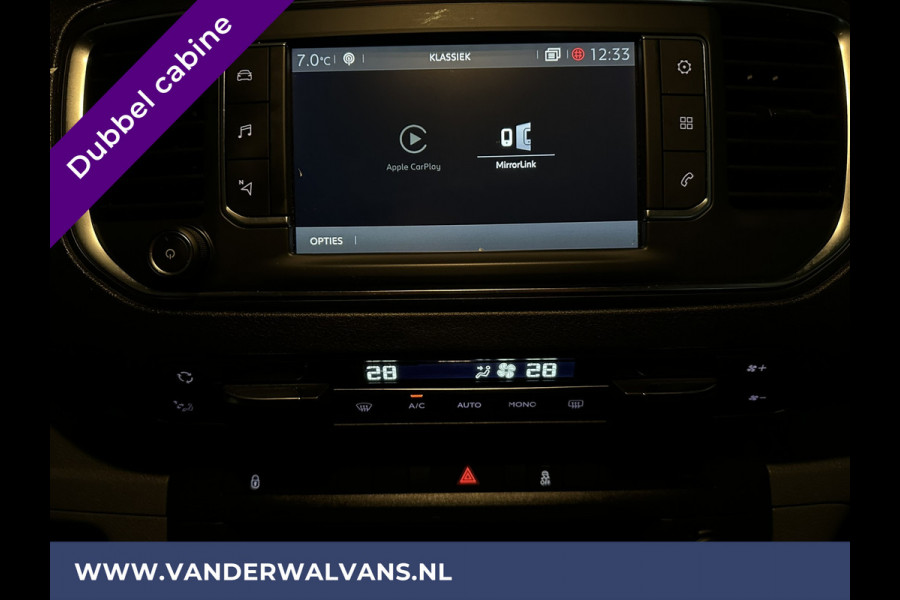 Citroën Jumpy 2.0 BlueHDI **MARGE, GEEN BTW** 123pk L3H1 XL Dubbele cabine Euro6 Airco | 2500kg Trekhaak Navigatie, Cruisecontrol, Apple Carplay, Parkeersensoren, 5-Zits