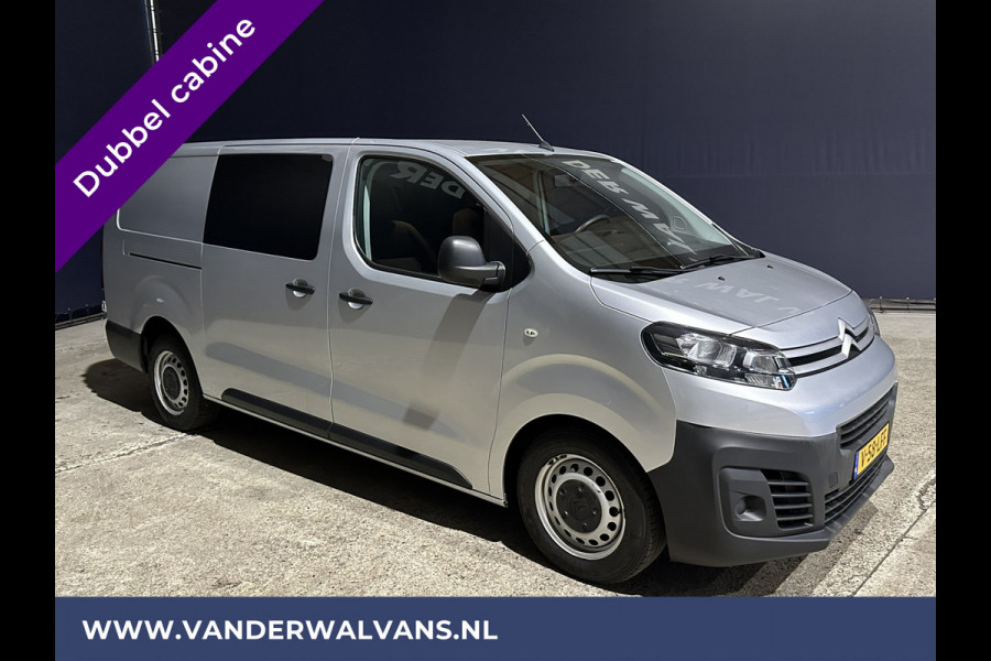 Citroën Jumpy 2.0 BlueHDI **MARGE, GEEN BTW** 123pk L3H1 XL Dubbele cabine Euro6 Airco | 2500kg Trekhaak Navigatie, Cruisecontrol, Apple Carplay, Parkeersensoren, 5-Zits