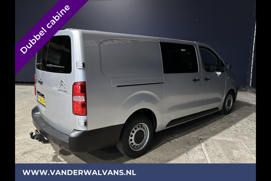 Citroën Jumpy 2.0 BlueHDI **MARGE, GEEN BTW** 123pk L3H1 XL Dubbele cabine Euro6 Airco | 2500kg Trekhaak Navigatie, Cruisecontrol, Apple Carplay, Parkeersensoren, 5-Zits