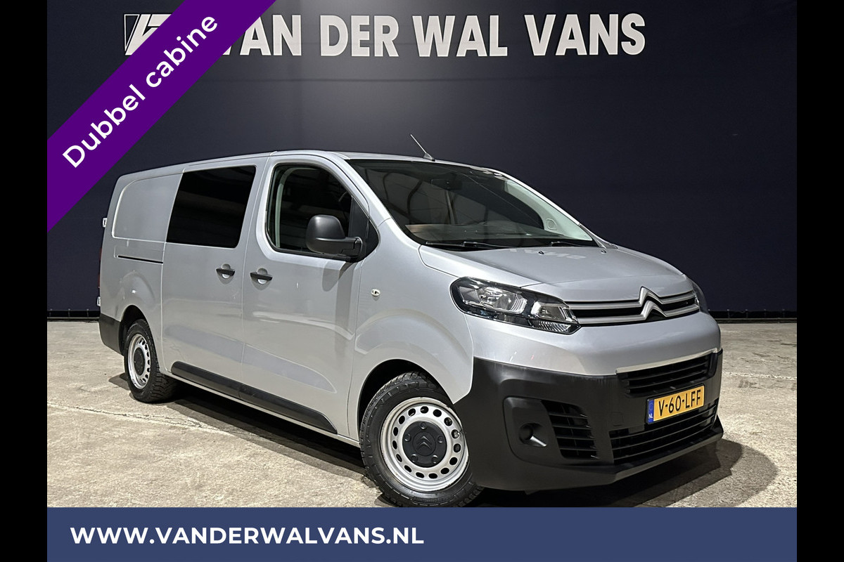 Citroën Jumpy 2.0 BlueHDI **MARGE, GEEN BTW** 123pk L3H1 Dubbele cabine Euro6 Airco | 2500kg Trekhaak Cruisecontrol, Apple Carplay, Navigatie, Parkeersensoren, 5-Zits