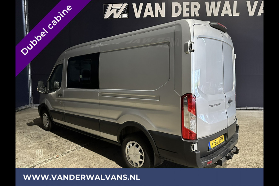 Ford Transit 2.0 TDCI 130pk L3H2 Dubbele cabine Euro6 Airco | 5-Zits | 2500kg Trekhaak | LED | Cruisecontrol Parkeersensoren, verwarmde voorruit