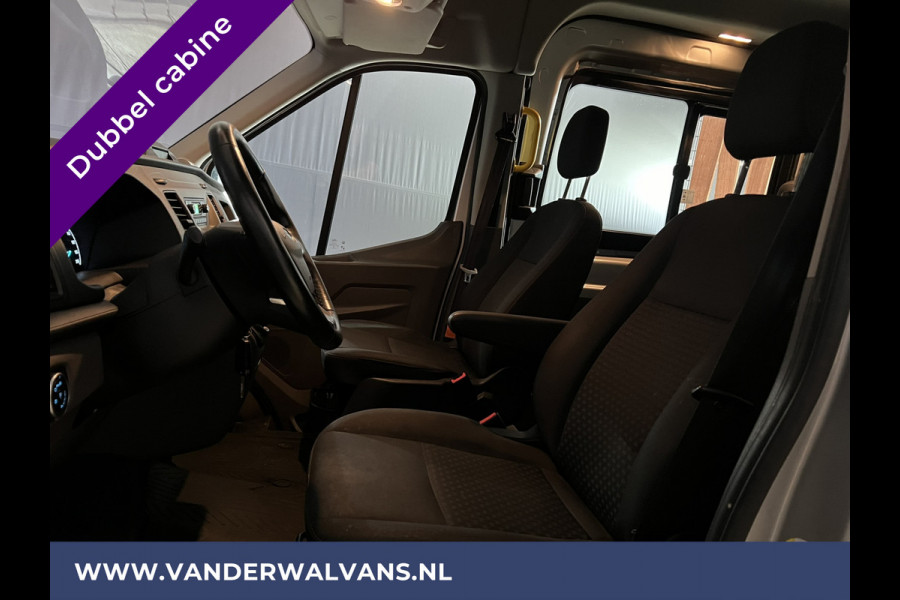Ford Transit 2.0 TDCI 130pk L3H2 Dubbele cabine Euro6 Airco | 5-Zits | 2500kg Trekhaak | LED | Cruisecontrol Parkeersensoren, verwarmde voorruit