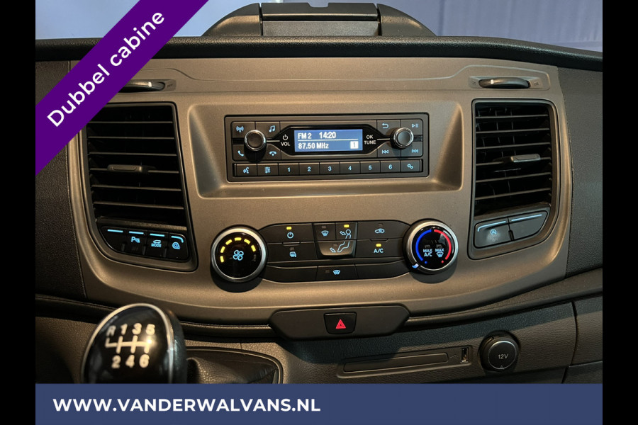 Ford Transit 2.0 TDCI 130pk L3H2 Dubbele cabine Euro6 Airco | 5-Zits | 2500kg Trekhaak | LED | Cruisecontrol Parkeersensoren, verwarmde voorruit