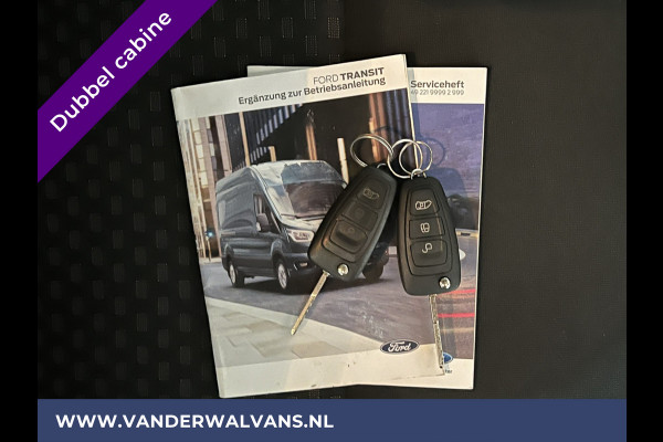 Ford Transit 2.0 TDCI 130pk L3H2 Dubbele cabine Euro6 Airco | 5-Zits | 2500kg Trekhaak | LED | Cruisecontrol Parkeersensoren, verwarmde voorruit