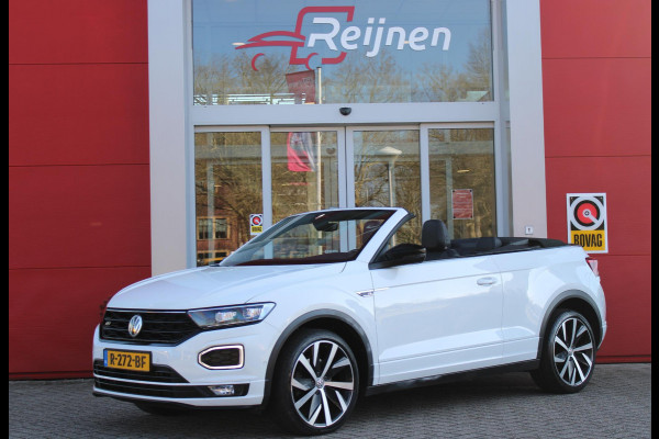 Volkswagen T-Roc Cabrio 1.5 TSI 150PK AUTOMAAT R-LINE | VIRTUAL COCKPIT | STOEL/STUUR VERWARMING | 19" LICHTMETALEN VELGEN | FULL LED KOPLAMPEN | DODEHOEK DETECTIE | ADAPTIVE CRUISE CONTROL | KEYLESS ENTRY/START | PARKEERSENSOREN VOOR EN ACHTER | ACHTERUITRIJ CAMERA | LEDEREN BEKLEDING | DAB+ RADIO | NAVIGATIE | APPLE CARPLAY/ANDROID AUTO |