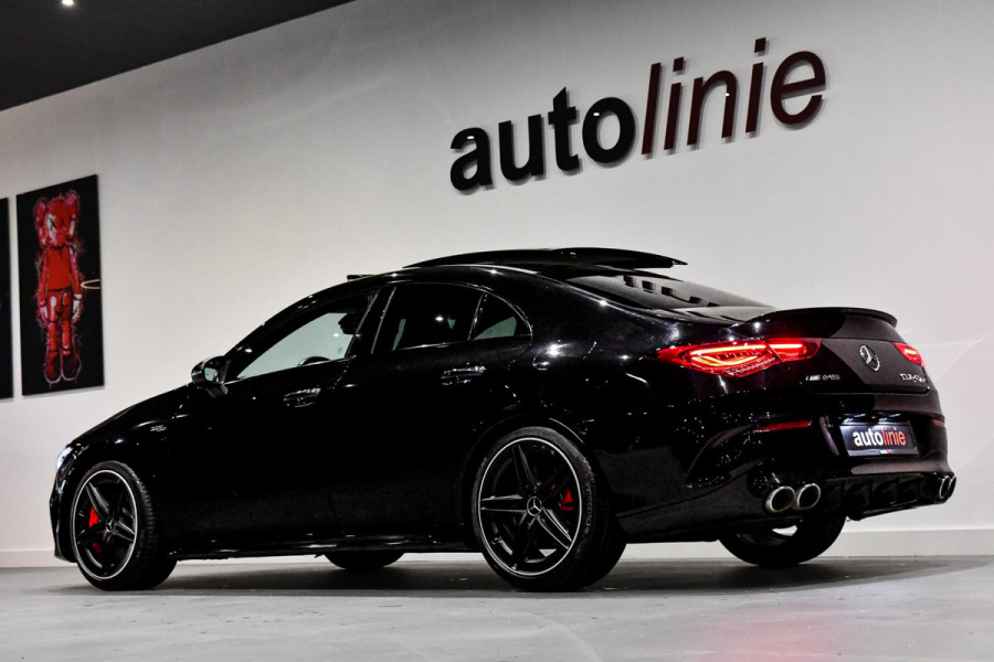 Mercedes-Benz CLA-Klasse AMG 45 S 4MATIC+. Schaal, Perf stuur, Pano, Koeling, Distro+, 360, Burm, Keyless, Btw, Dodeh, Multib!
