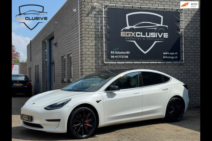 Tesla Model 3 LR AWD Performance Upgrade 451PK|3.9s|FSD|Trekhaak|Full Option|Marge