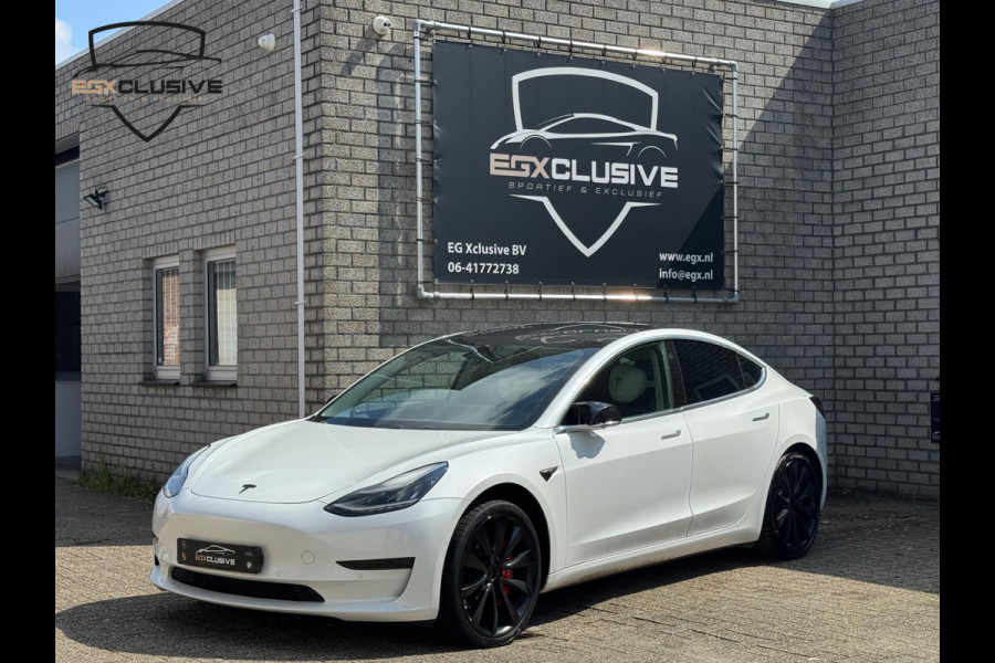 Tesla Model 3 LR AWD Performance Upgrade 451PK|3.9s|FSD|Trekhaak|Full Option|Marge