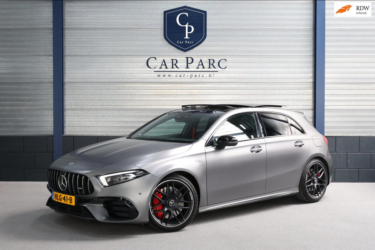 Mercedes-Benz A-Klasse AMG 45 S 4MATIC+ BTW/MATT/MULTIBEAM/VIRTUAL/SFEER/KUIP+LEER+S.VERWARMING+MEMORY/19"/ACC/ECC/12 MND GARANTIE Mercedes-Benz A-Klasse AMG 45 S 4MATIC+ BTW/MATT/MULTIBEAM/VIRTUAL/SFEER/KUIP+LEER+S.VERWARMING+MEMORY/19"/ACC/ECC/12 MND GARANTIE