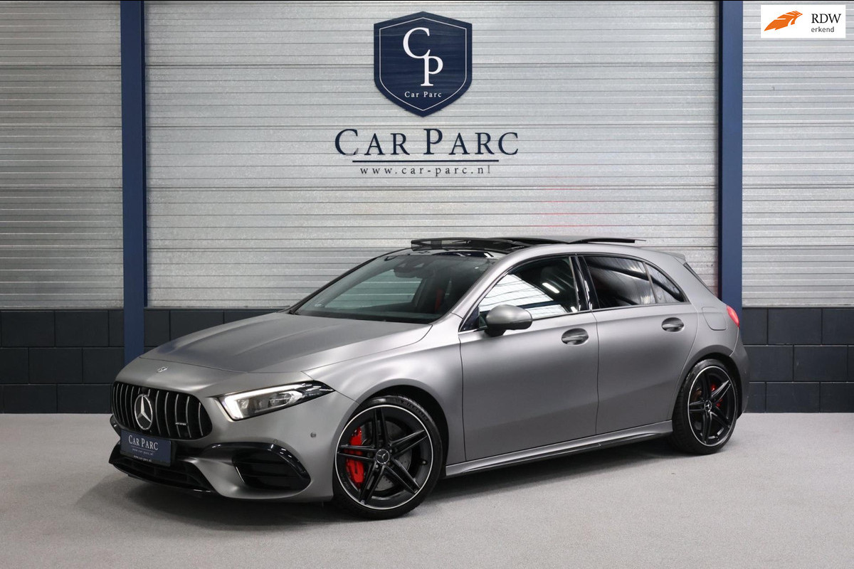 Mercedes-Benz A-Klasse AMG 45 S 4MATIC+ MATT/MULTIBEAM/VIRTUAL/SFEER/KUIP+LEER+S.VERWARMING+MEMORY/19"/ACC/ECC/12 MND GARANTIE! Mercedes-Benz A-Klasse AMG 45 S 4MATIC+ MATT/MULTIBEAM/VIRTUAL/SFEER/KUIP+LEER+S.VERWARMING+MEMORY/19"/ACC/ECC/12 MND GARANTIE!
