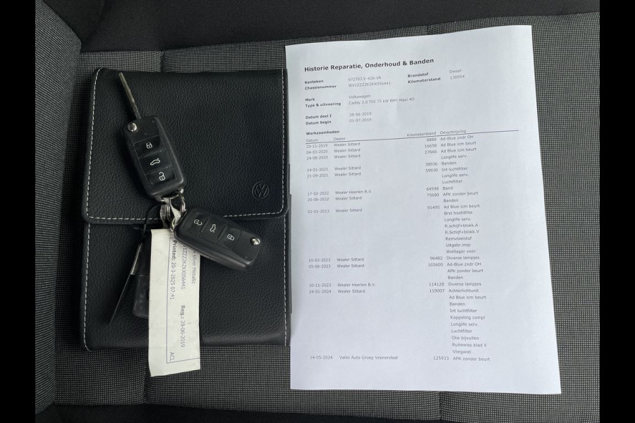 Volkswagen Caddy 2.0 TDI 102pk E6 L2 BMT Maxi Comfortline BPM Vrij! Lease €210 p/m, Airco, Navi + Camera, PDC, Cruise controle, Volledig onderhoudshistorie aanwezig