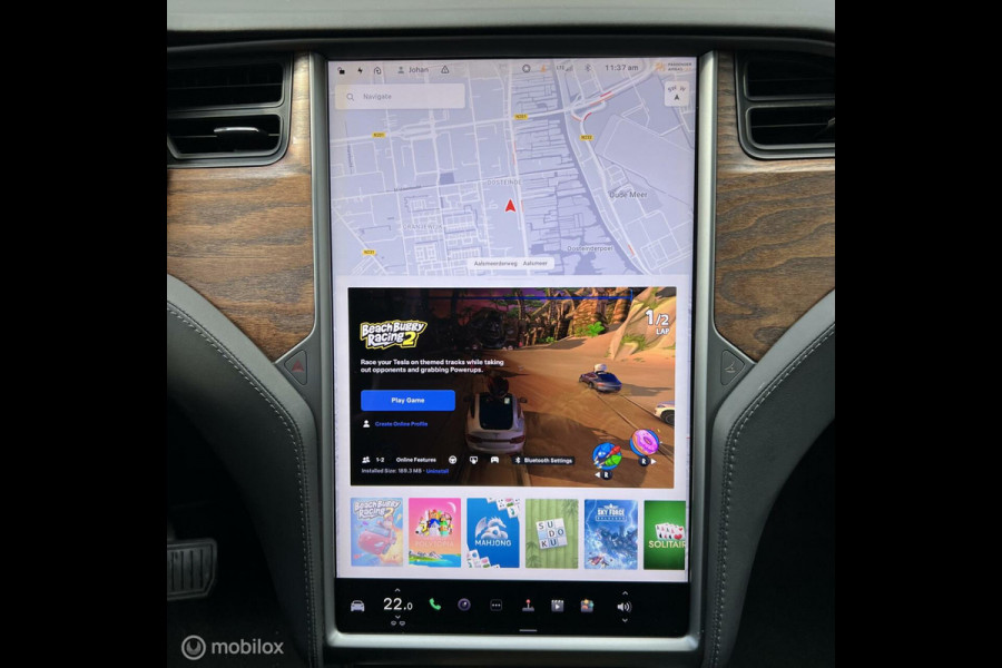 Tesla Model X 75D Grijs Trekhaak 7 Zitplaatsen