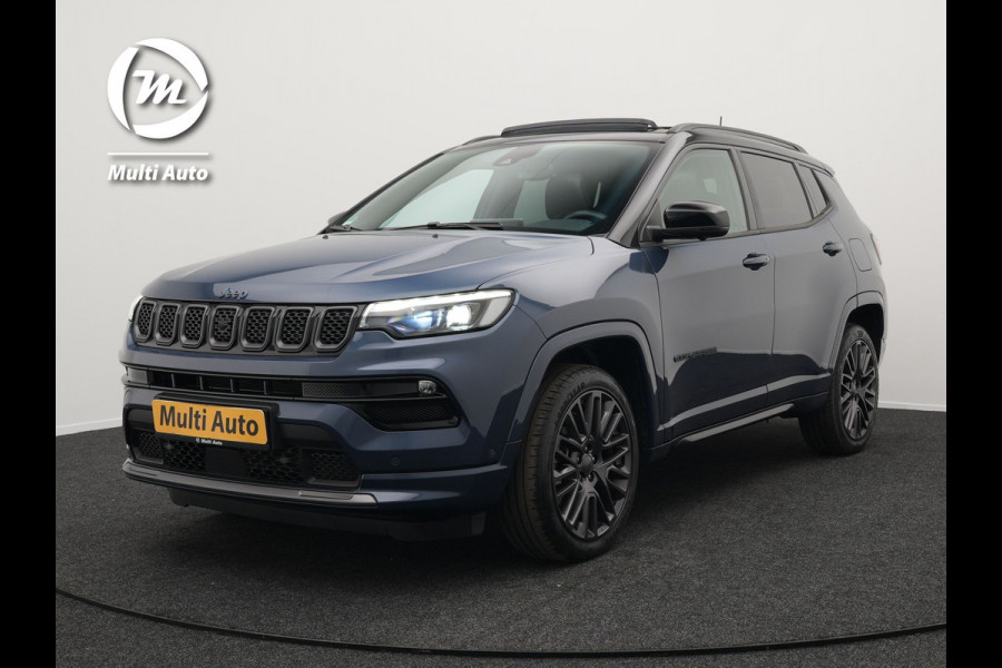 Jeep Compass 4xe 240 Plug-in Hybrid Electric S PHEV | Panodak | Trekhaak Afn | Adaptive Cruise | 360 Camera | Alpine Audio |  Lederen Sportstoelen Memory & Ventilatie | Keyless | 19"L.M |