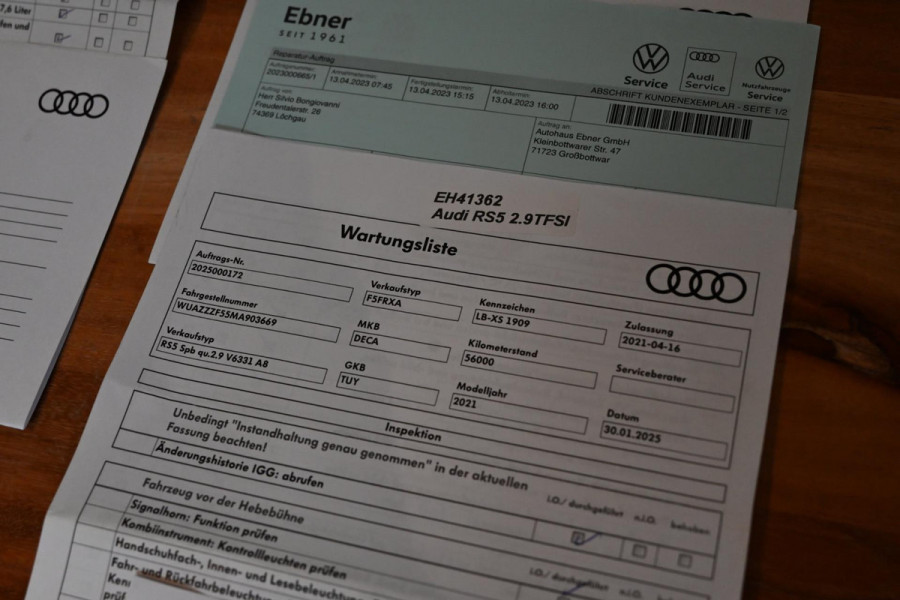 Audi RS5 Sportback 2.9 TFSI 450 PK Quattro Dealer o.h B&O Keyless Massage Camera LED Matrix 20''