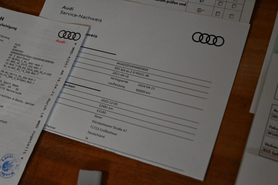 Audi RS5 Sportback 2.9 TFSI 450 PK Quattro Dealer o.h B&O Keyless Massage Camera LED Matrix 20''