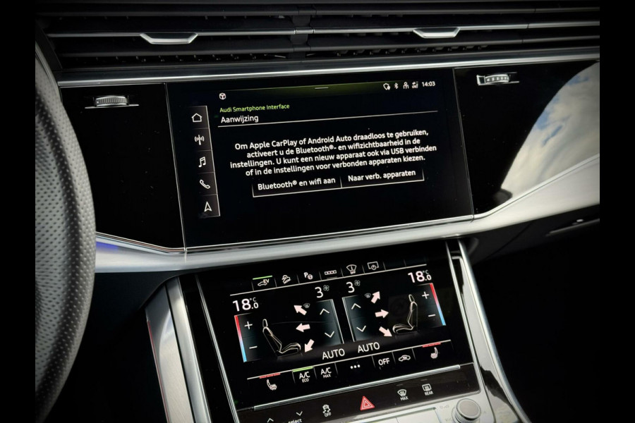 Audi Q8 55 TFSI e quattro S-Line Panoramadak|B&O|Keyless|Head-Up|Camera 360°|Matrix