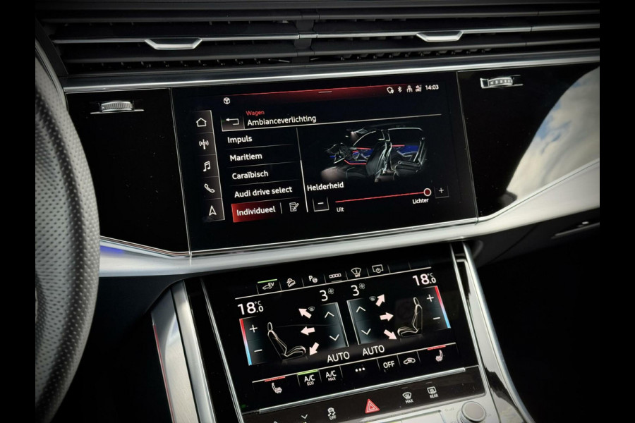 Audi Q8 55 TFSI e quattro S-Line Panoramadak|B&O|Keyless|Head-Up|Camera 360°|Matrix