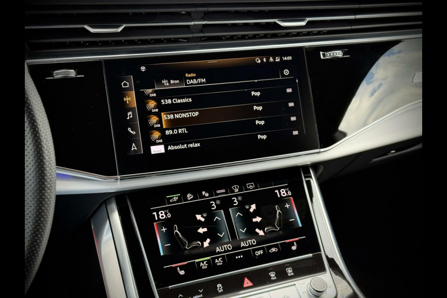 Audi Q8 55 TFSI e quattro S-Line Panoramadak|B&O|Keyless|Head-Up|Camera 360°|Matrix
