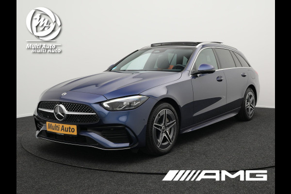 Mercedes-Benz C-Klasse Estate 300 e AMG Line Plug in Hybrid Dealer O.H. PHEV | Panodak | Lederen Sportstoelen Verwarmd | Adaptive Cruise | Apple Carplay | Sfeerverlichting | MBUX | Navigatie | Camera | DAB | Virtual |
