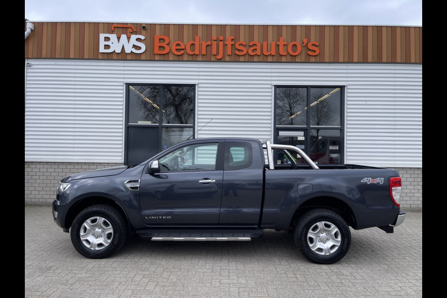 Ford Ranger 2.2 TDCi 160pk automaat 4x4 Limited Supercab / rijklaar € 22.950 ex btw / lease vanaf € 446 / airco / cruise / navi / leer / trekhaak 3500 kg !